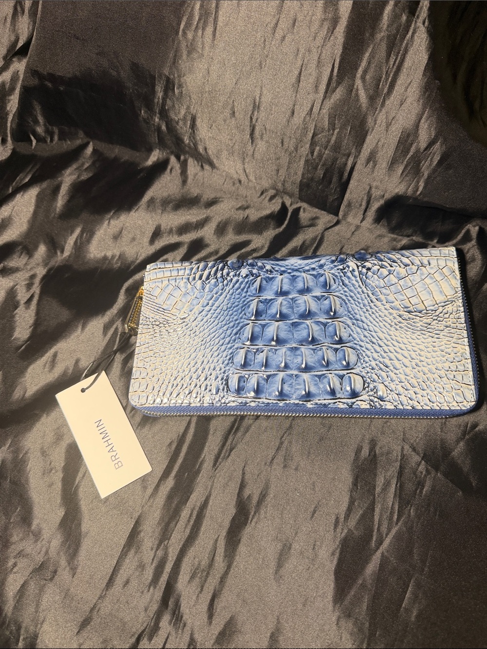Brahmin Skyler Bellbottom Blue Melbourne Ombré Wallet Clutch